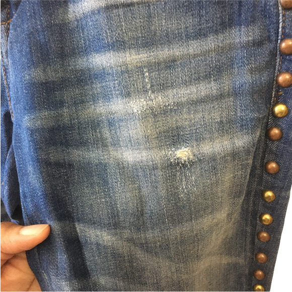 Blank NYC Studded Skinny Jeans Size 25 Women's Blue  Low Rise Denim - Picture 4 of 11